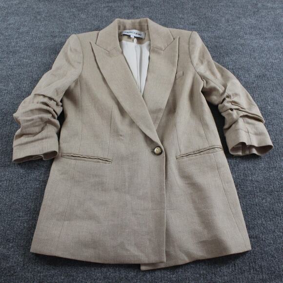 Veronica Beard Blazer Women 4 Kimmel Dickey Jacket Tan Classic Workwear Business - Picture 4 of 14